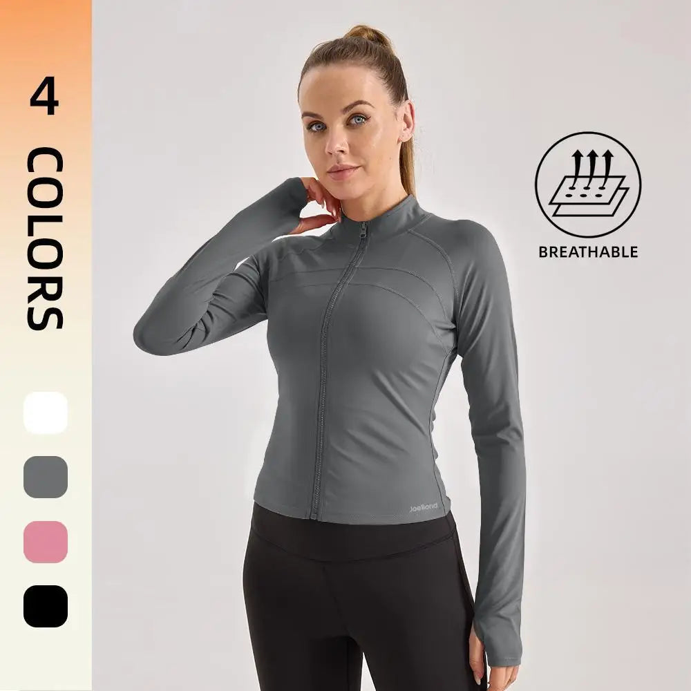 3Pcs Women's BBL Zip up Sports Yoga Jacket Outfits Made in China