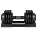 Adjustable 52LBS Steel and Plastic Dumbbell for Body Building Fitness Equipment with Custom Logo Home Gym Use Made in China