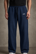 ANANT Elevate Wide-Leg Joggers navy front model view