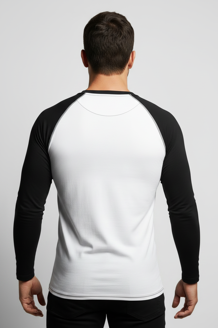 Baseball Raglan — Rear View Lookbook Portrait