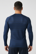 Navy Long-Sleeve Rash Guard — Rear View