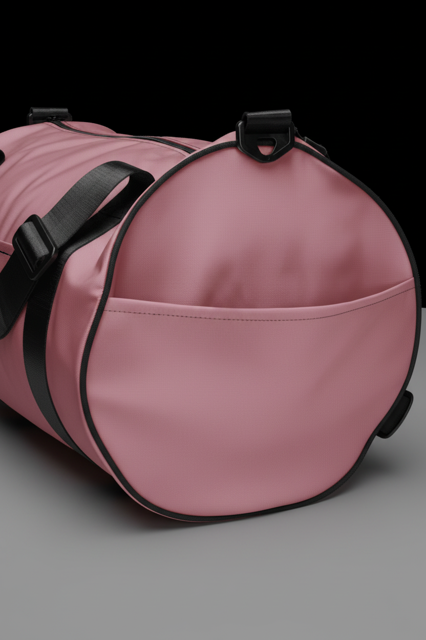 Pink Duffle - End Panel Close-up