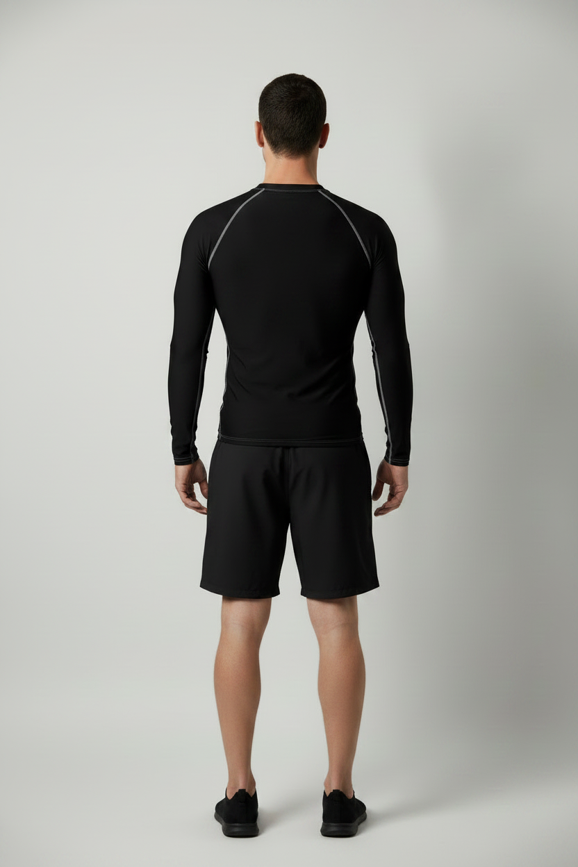 Rear View Rash Guard Lookbook Portrait
