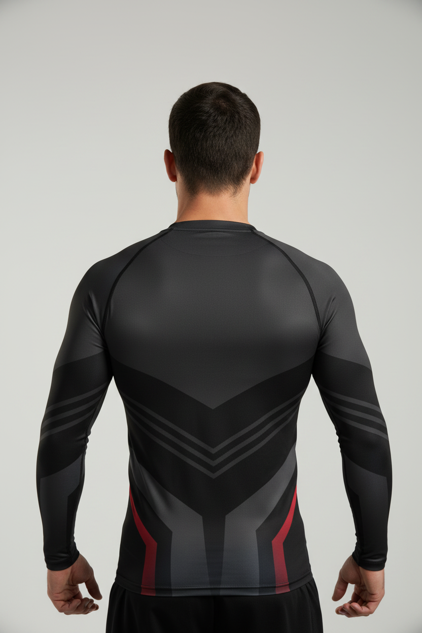 Rear View Rash Guard Lookbook Portrait