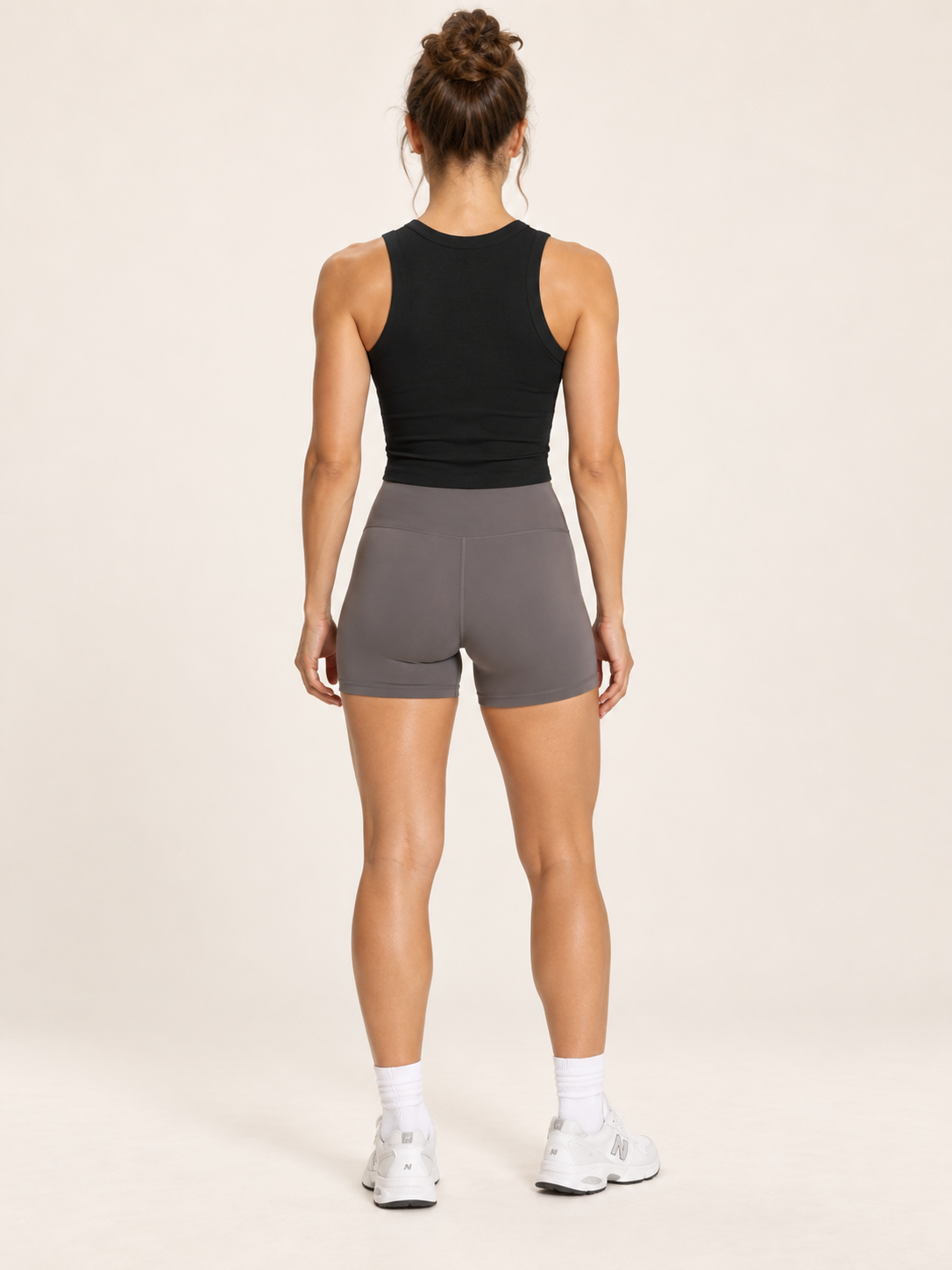 ANANT Rib Racer Tank – Solid Black Blend – full back