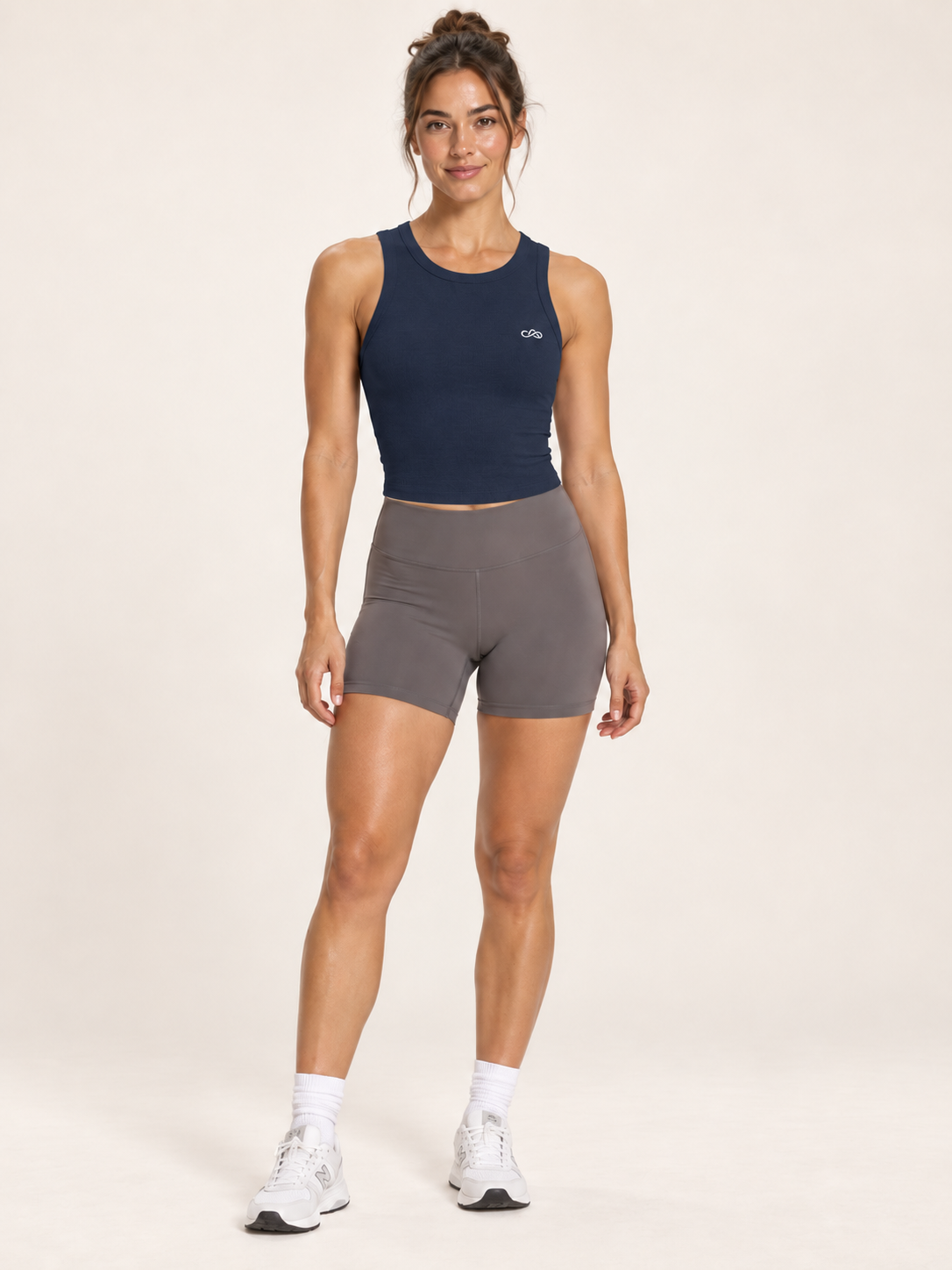 ANANT Rib Racer Tank – Solid Navy Blend – full front